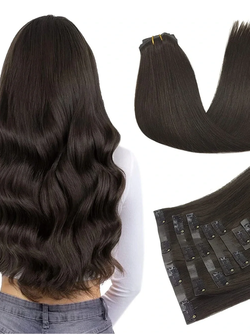 Human Hair Clip Extensions
